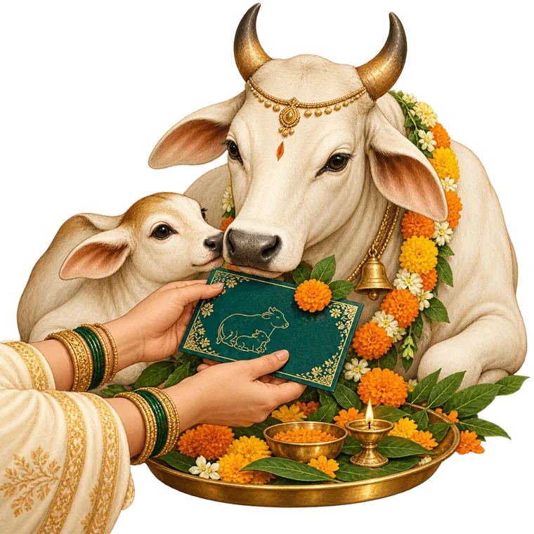 Hands dedicating a GoSeva gift card with an offering